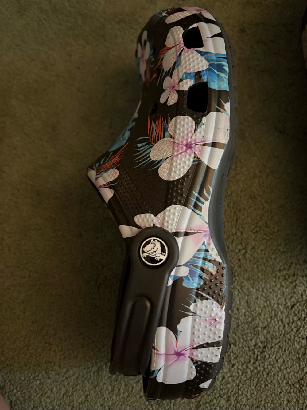 Floral Black Slip-On Clog for Women - Picture 3 of 4